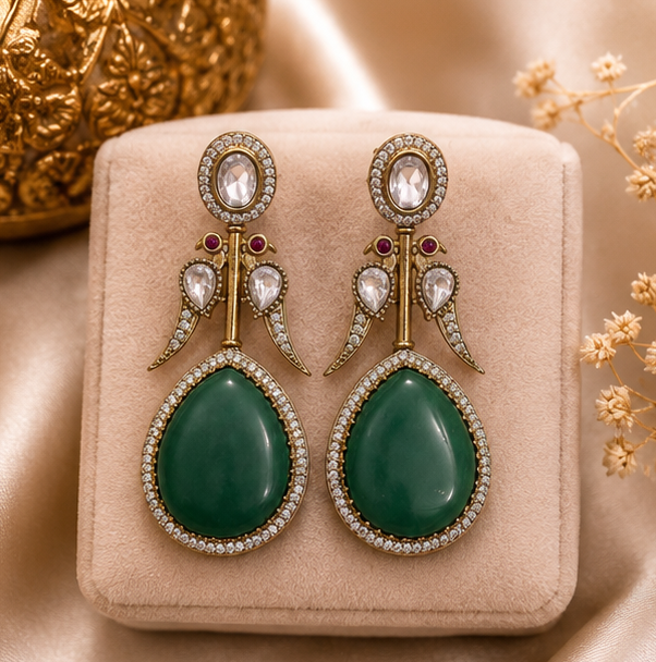Emerald Majesty AD Earrings thumbnail