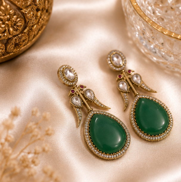 Emerald Majesty AD Earrings thumbnail
