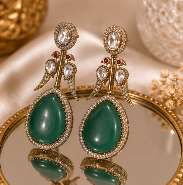Emerald Majesty AD Earrings thumbnail