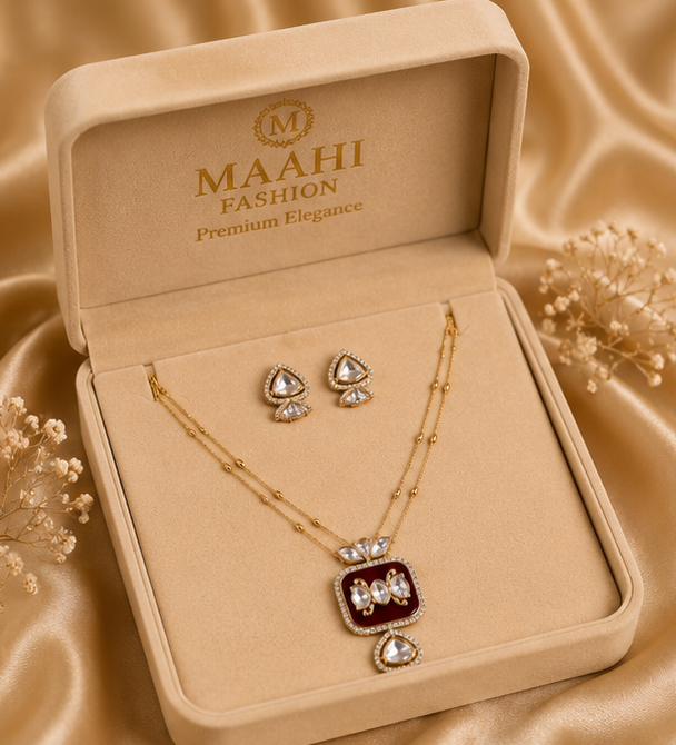 Royal Ruby Charm Pendant Set alternate view
