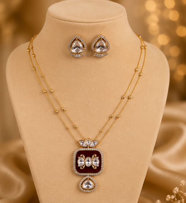 Royal Ruby Charm Pendant Set thumbnail