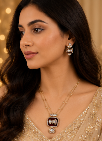 Royal Ruby Charm Pendant Set thumbnail