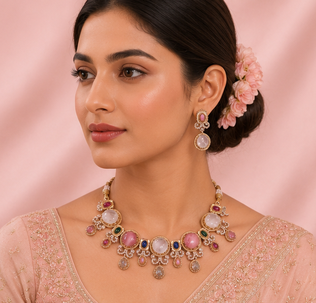 Blush Royale Multi-Stone Choker Set thumbnail