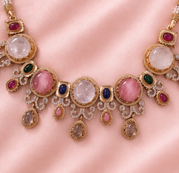 Blush Royale Multi-Stone Choker Set thumbnail