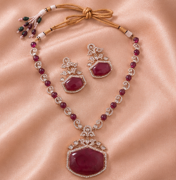 Ruby Majesty Necklace Set thumbnail
