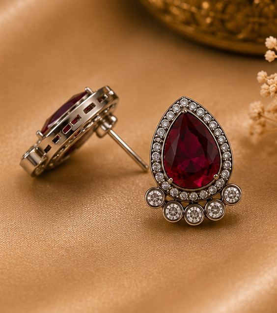 Ruby Radiance Stud Earrings thumbnail