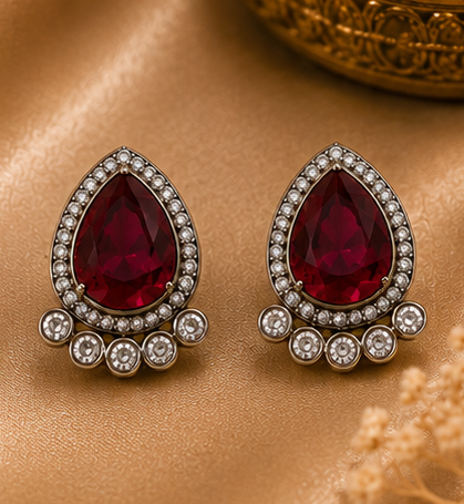 Ruby Radiance Stud Earrings thumbnail