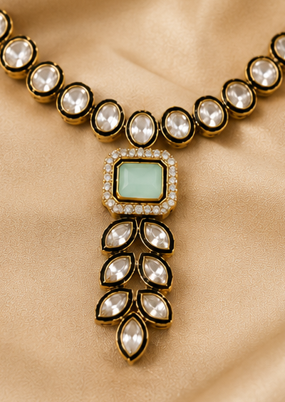 Aqua Moissanite Luxe Necklace Set thumbnail