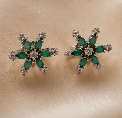 Emerald Elegance AD Necklace Set thumbnail