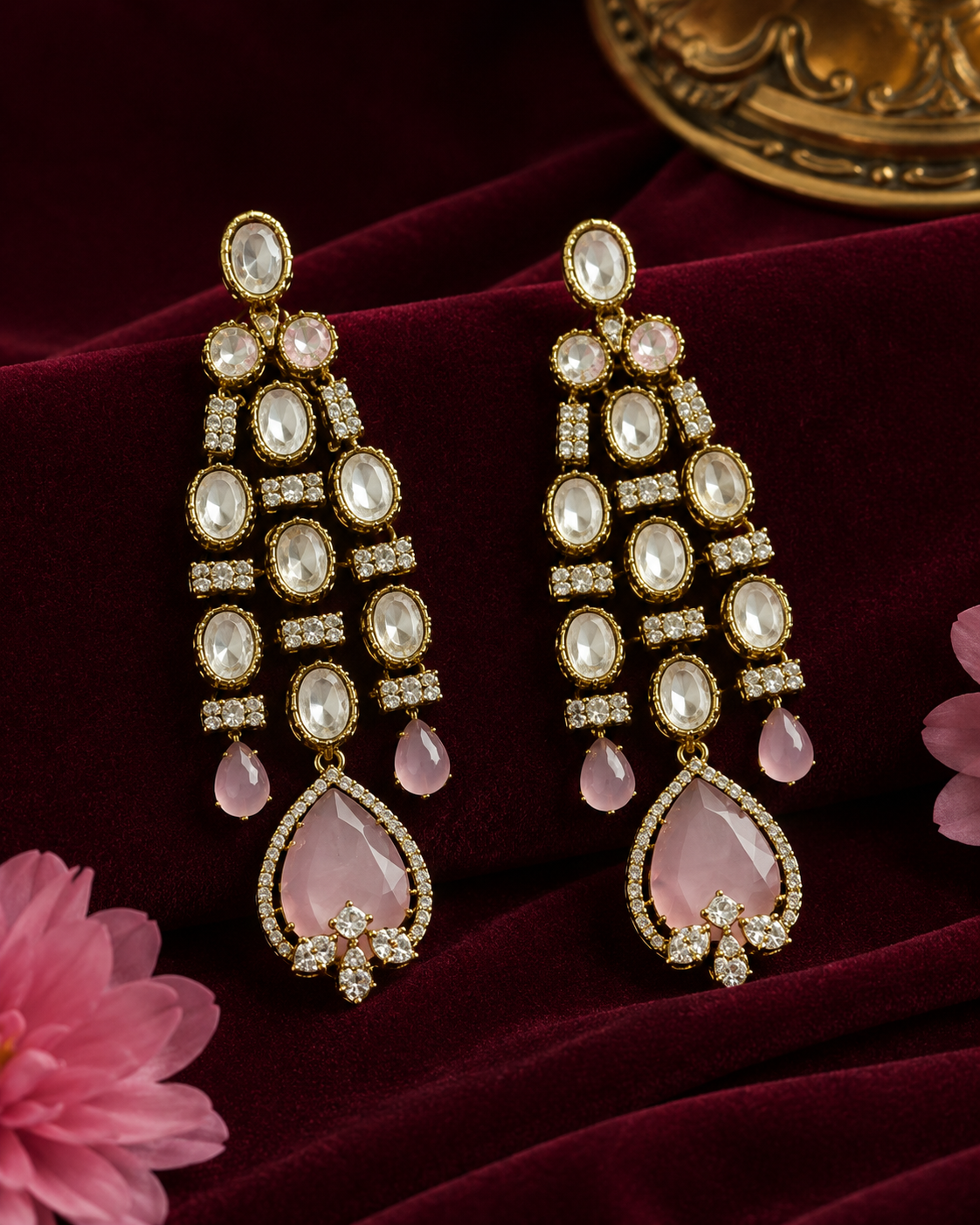 Blush Royale Kundan Necklace Set thumbnail