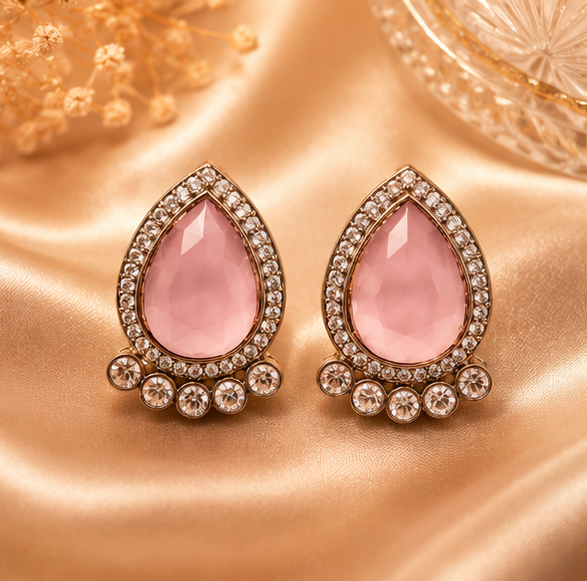 Azure Glow Teardrop Stud Earrings thumbnail