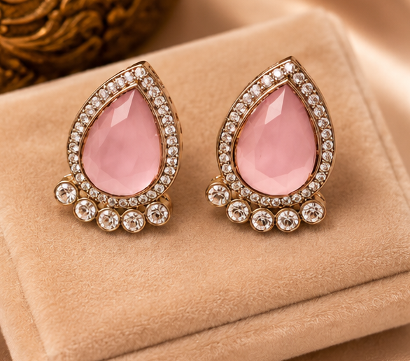 Azure Glow Teardrop Stud Earrings thumbnail
